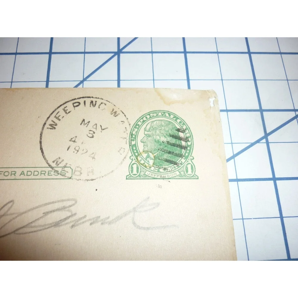 1924 Missouri Pacific Railroad Freight Notice‎ Postcard Weeping Water Nebraska